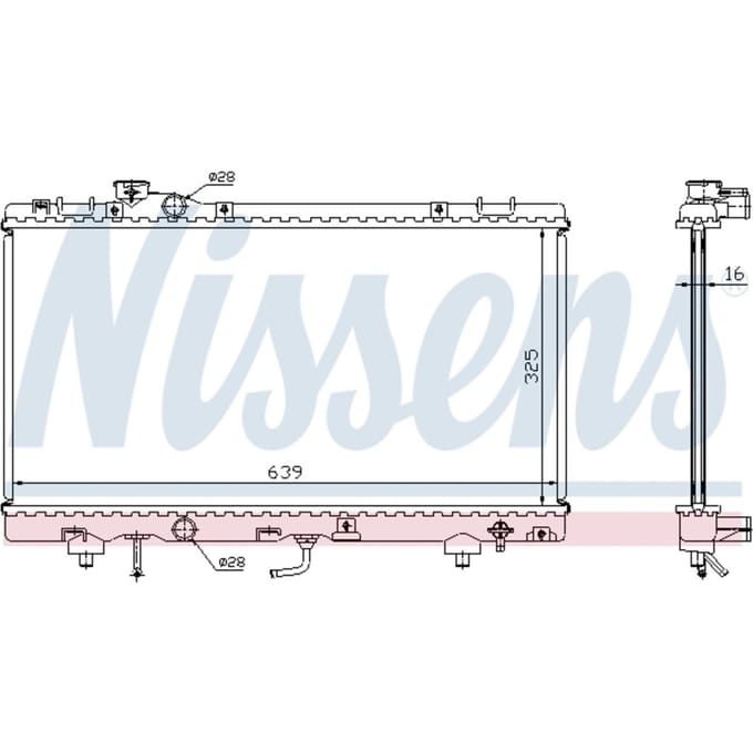 Radiator, motorkoeling NISSENS 647041