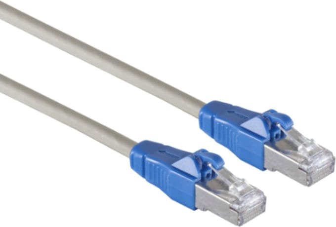 S/FTP CAT6A EasyPull Gigabit Netwerkkabel - CU - 0,5 meter - Grijs