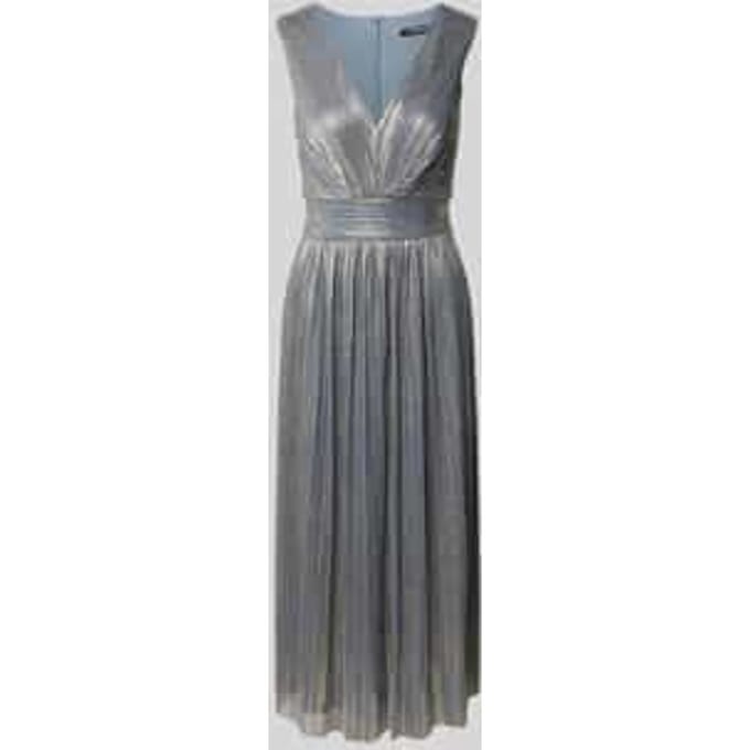 regular fit midi-jurk in plooien-look