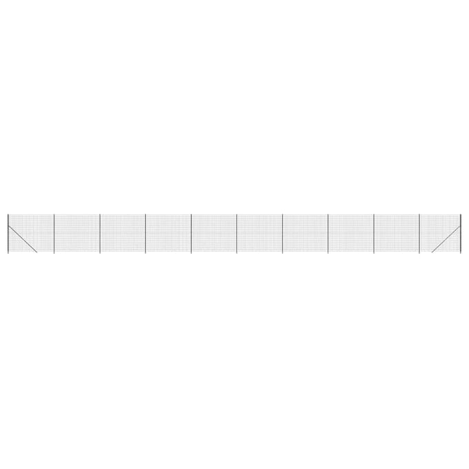vidaXL - Draadgaashek - met - flens - 1,6x25 - m - antracietkleurig
