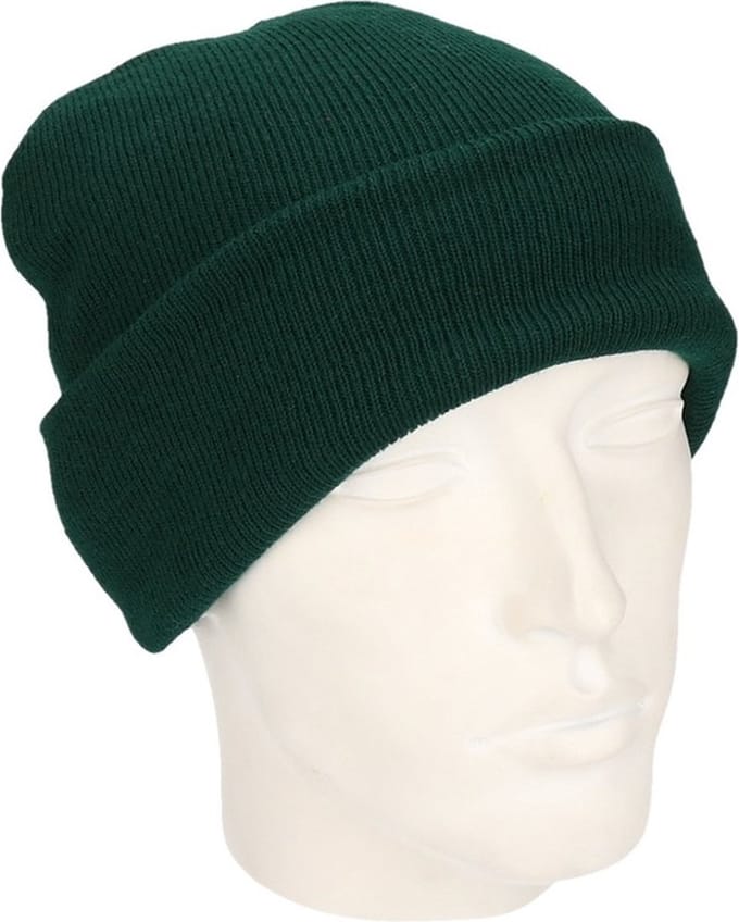 Basic donkergroene wintermuts Thinsulate voor heren
