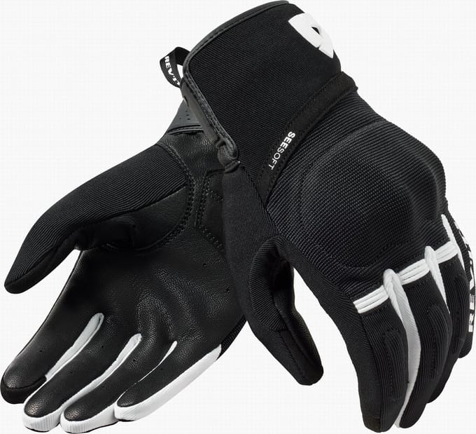 REV'IT! Mosca 2 Handschoenen Zwart Wit - Maat S - Handschoen