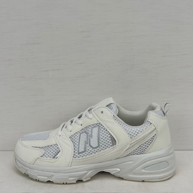 Sportieve sneakers met trendy design wit Wit / 37