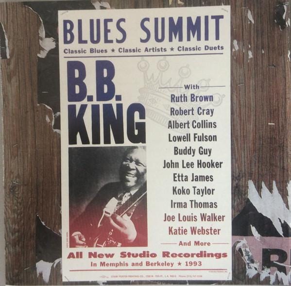 CD BB. KING  Blues Summit CMCASD10710 MCA Records 1993 Canada Blues Occasion