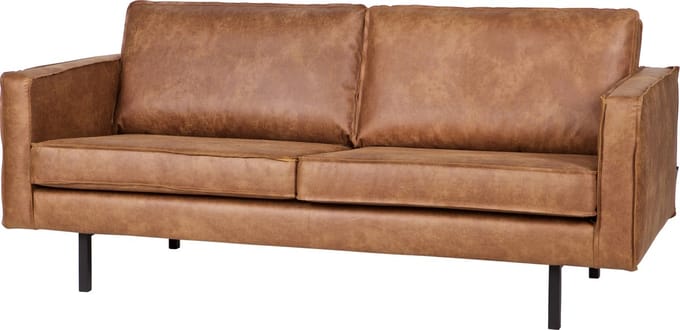 WOOOD Rodeo Bank 2-Zits - Recycle Leer - Cognac - 85x190x86