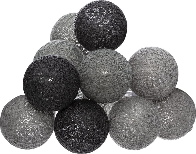 Atmosphera Lichtslinger - 10 verlichte balletjes/bollen - multi kleuren mix - 165 cm - batterijen