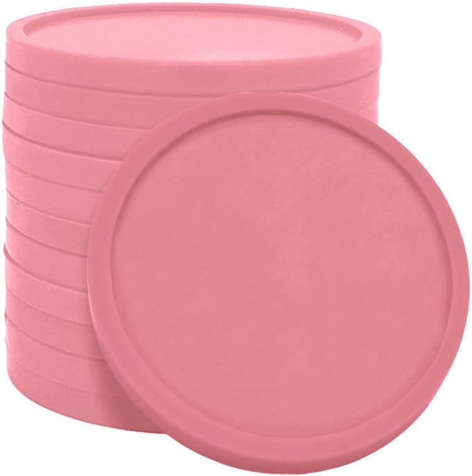 CombiCraft blanco gerecycled plastic munten 29mm pastelroze - per 100 stuks