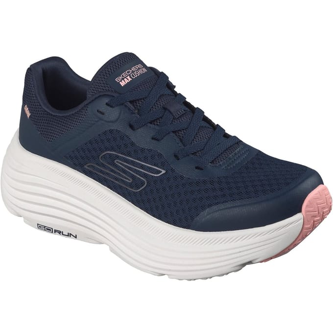 Skechers Max Cushioning Endeavour Dames Navy Synthetische/Roze Accenten Sneakers
