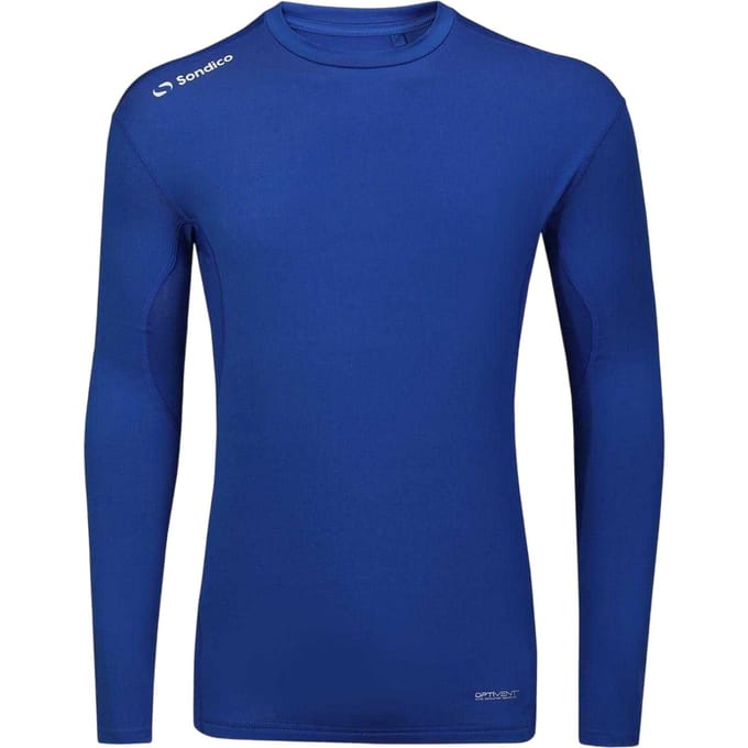 Sondico Heren Core Base Layer Top met lange mouwen (Royaal Blauw)