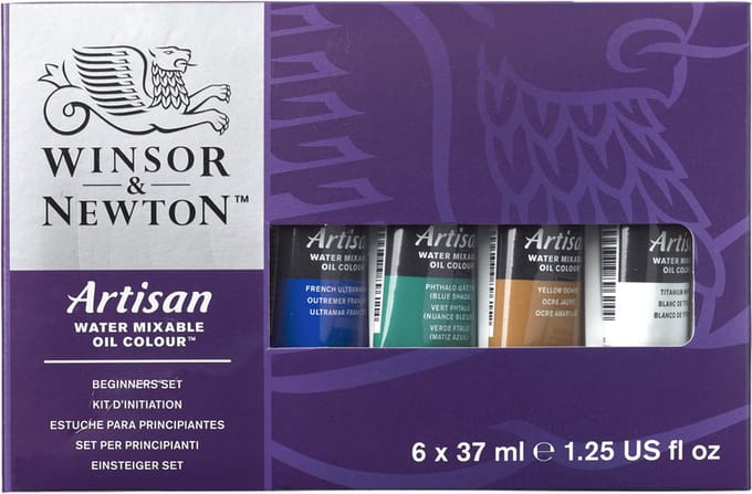 Winsor & Newton 1590267 Artisan Water Mixable Olieverf Set – Beginnersset – 6 × 37 ml – Watermengbare Olieverf