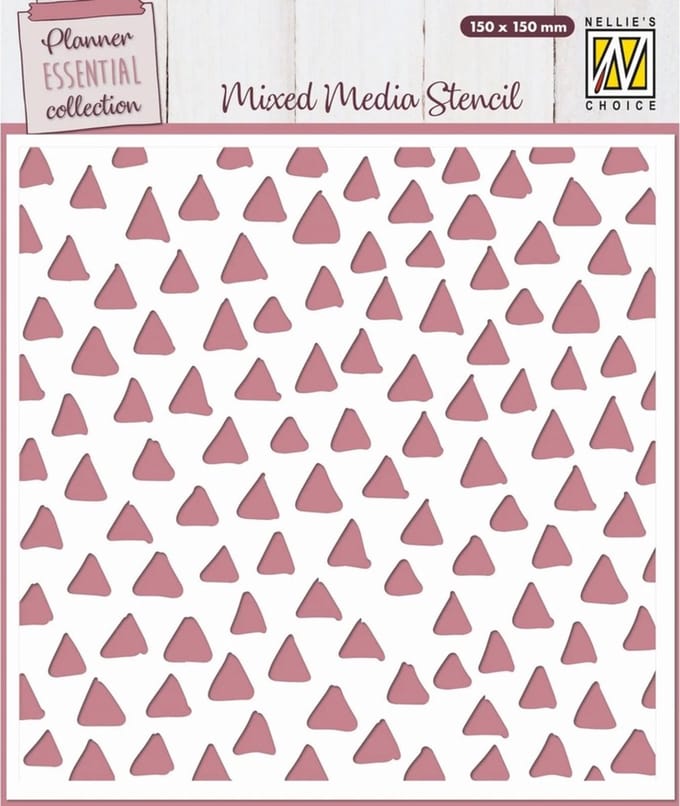 Mixed Media Stencil, Triangles
