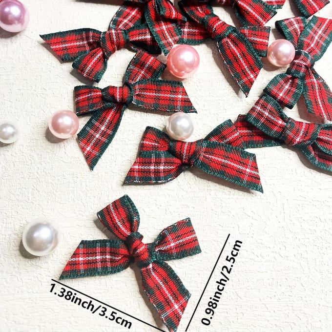 30 stuks DIY Ruit Kleine Strik Home Cadeau Decoratie Accessoires rood