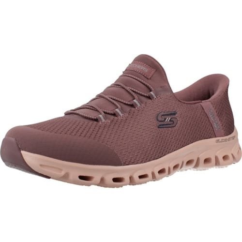Skechers Slip-Ins Glide Step Vibey bordeauxrode pantoffels