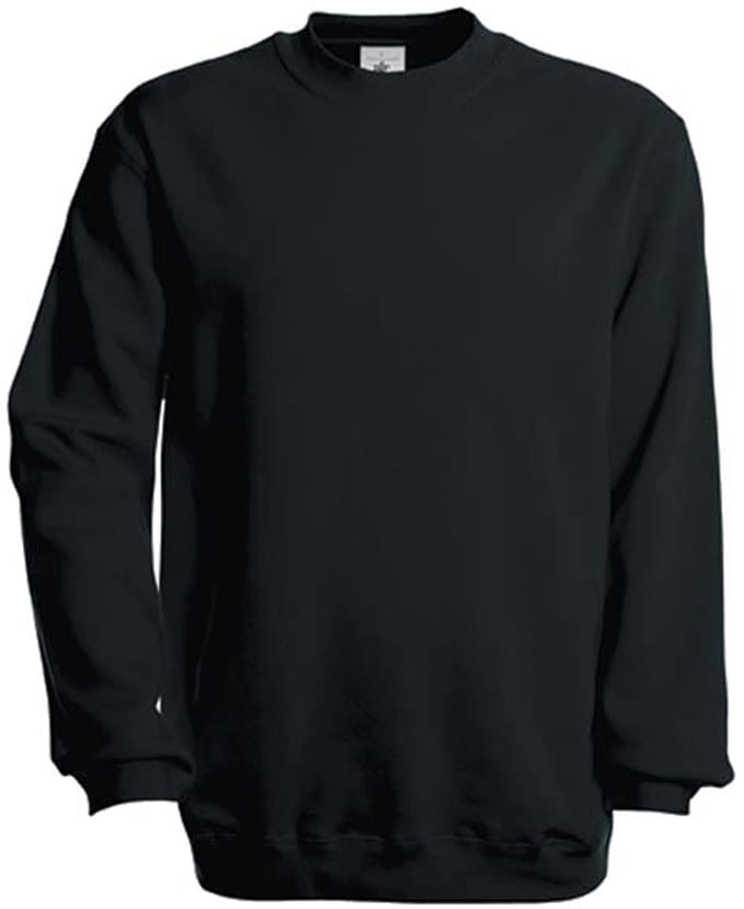 B&C Crew Neck Sweatshirt Set In CGSET - Black - 3XL