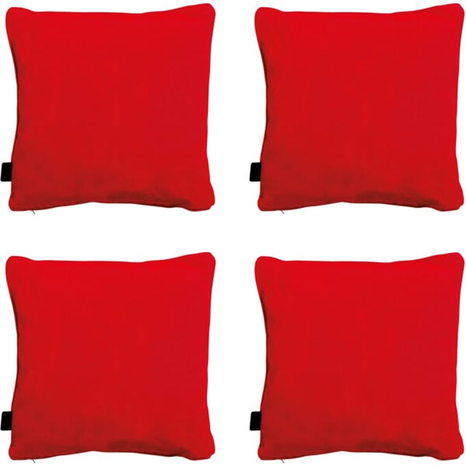 Madison - Sierkussen Panama red - Ca. 45x45 cm - Set van 4