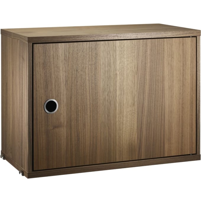 String Furniture Kastelement met draaideur - Notenhout