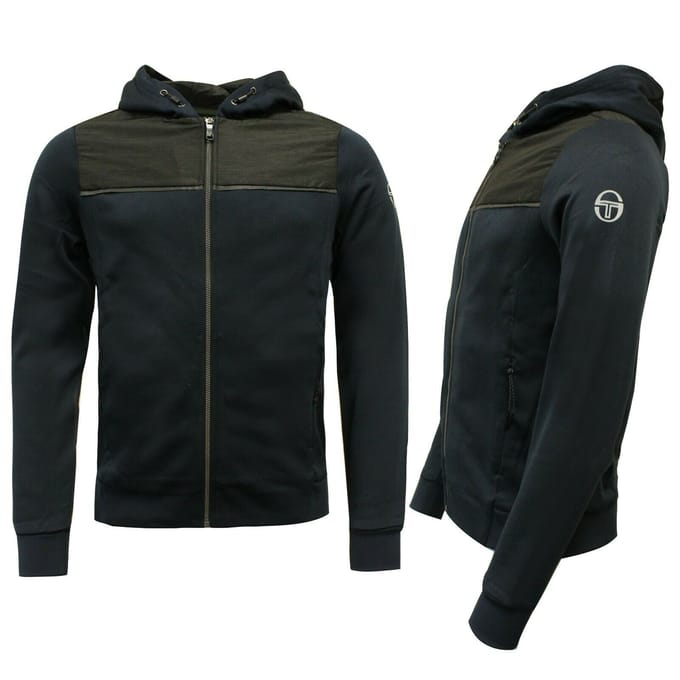 Sergio Tacchini Iraklen Zip Up Heren Track Top Jas Navy 37680 210 A113E