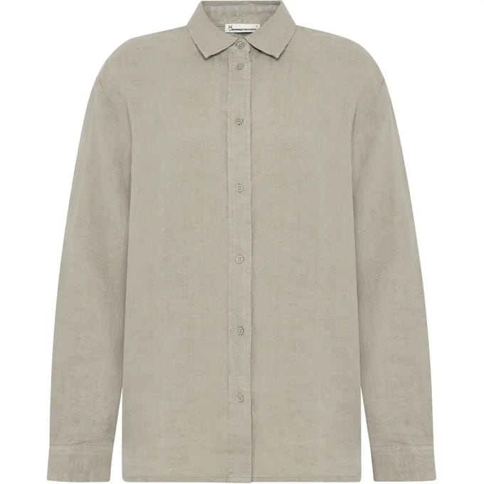 Dameshemd met lange mouwen KnowledgeCotton Apparel Loose Linen