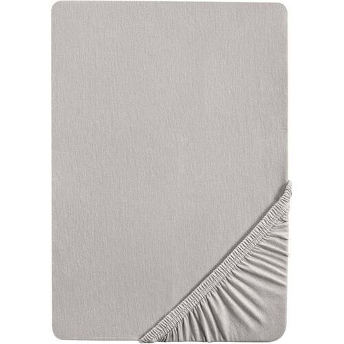 BIBERNA Jersey hoeslaken (Grijs, 90-100 x 200 cm)