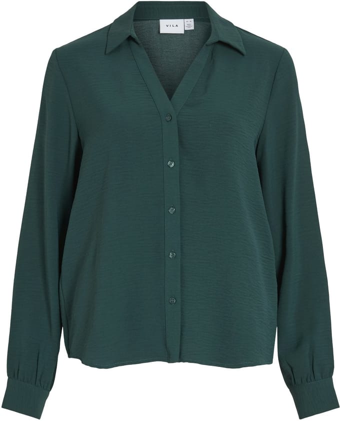 VILA - VIJOSA L/S V-NECK SHIRT - NOOS - Dames - Blouses
