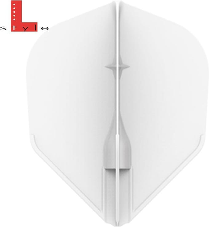L-Style Champagne Flight EZ L3 Shape White - Dart Flights
