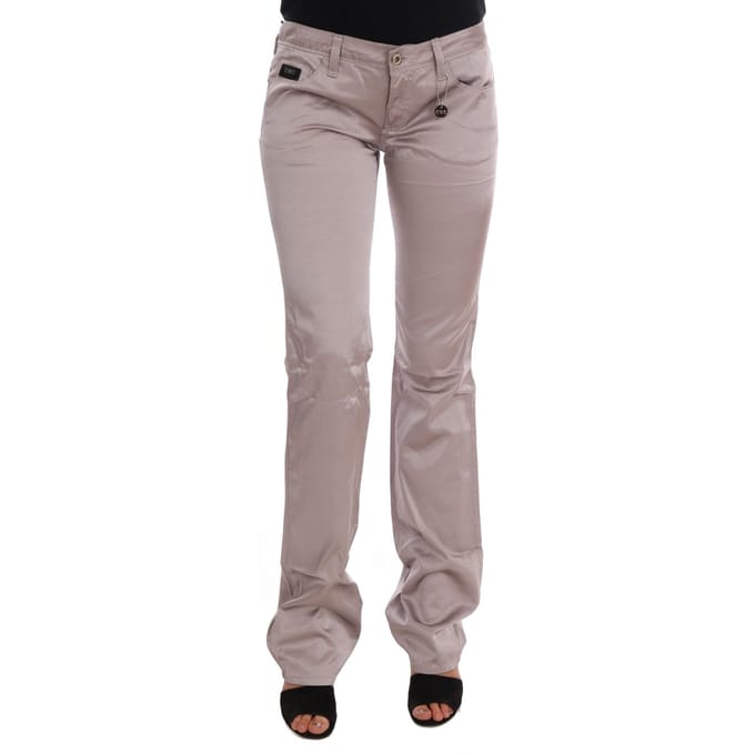 Costume National Beigekleurige Katoenen Slim Fit Jeans