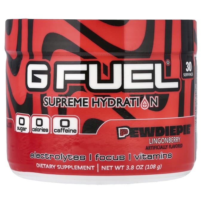 GFUEL, Hydratation Suprême, Airelle PewDiePie®, 3,8 oz (108 g)