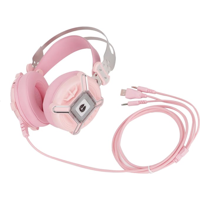 H9 Roze Gaming Headset 7.1 Virtuele Surround Verstelbare Ruisonderdrukking E-Sports Hoofdtelefoon voor Game