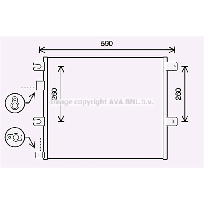 Condensator, airconditioning HIGHWAY AUTOMOTIVE RE5124