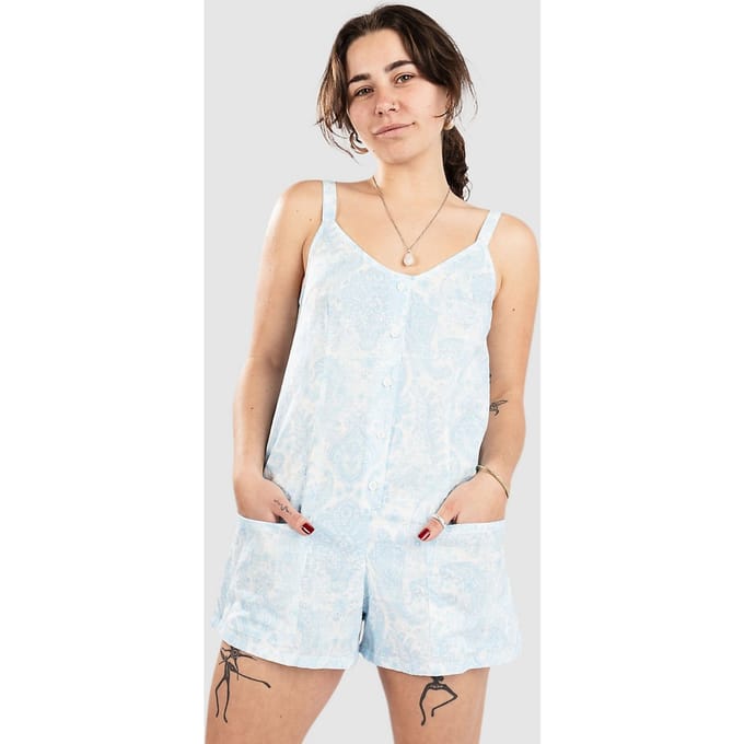 Rhythm Jean Paisley Romper Overall blauw