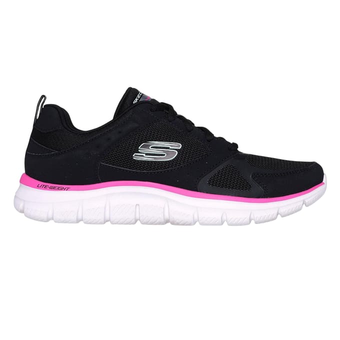 Skechers Kinderen Track Slip-on Sneakers (Zwart/Roze)