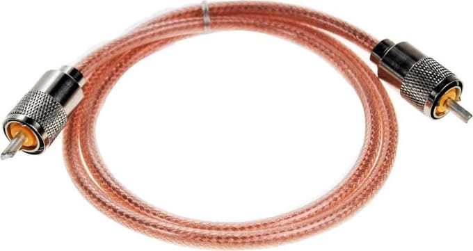 K-PO® PL-PL RG8 transparant kabel 90 CM - PL-259 connectors - CB Radio