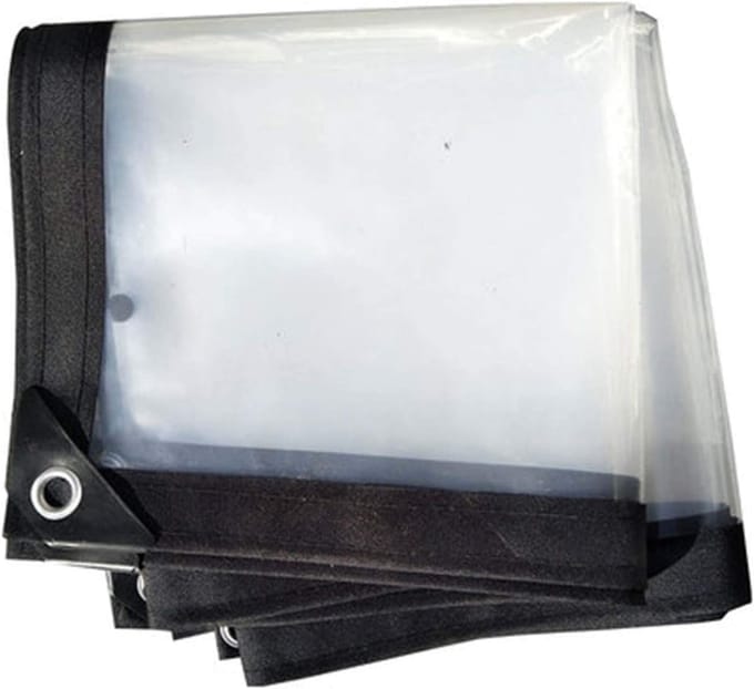Transparant Dekzeil - Waterdicht Zeil - Bescherming Buiten - Scheurbestendig PVC - 3'x7' - Transparant