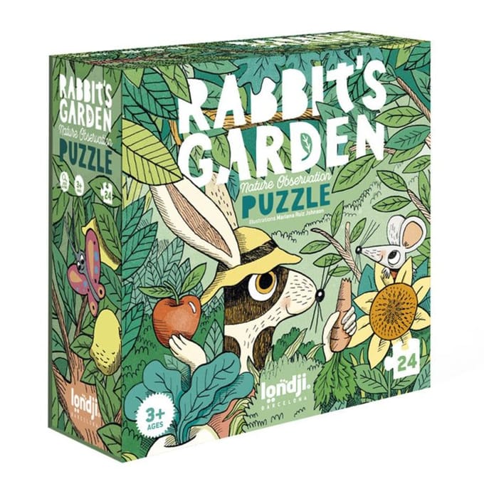 Rabbit's garden puzzel met observatiespel 3+ jaar - Londji