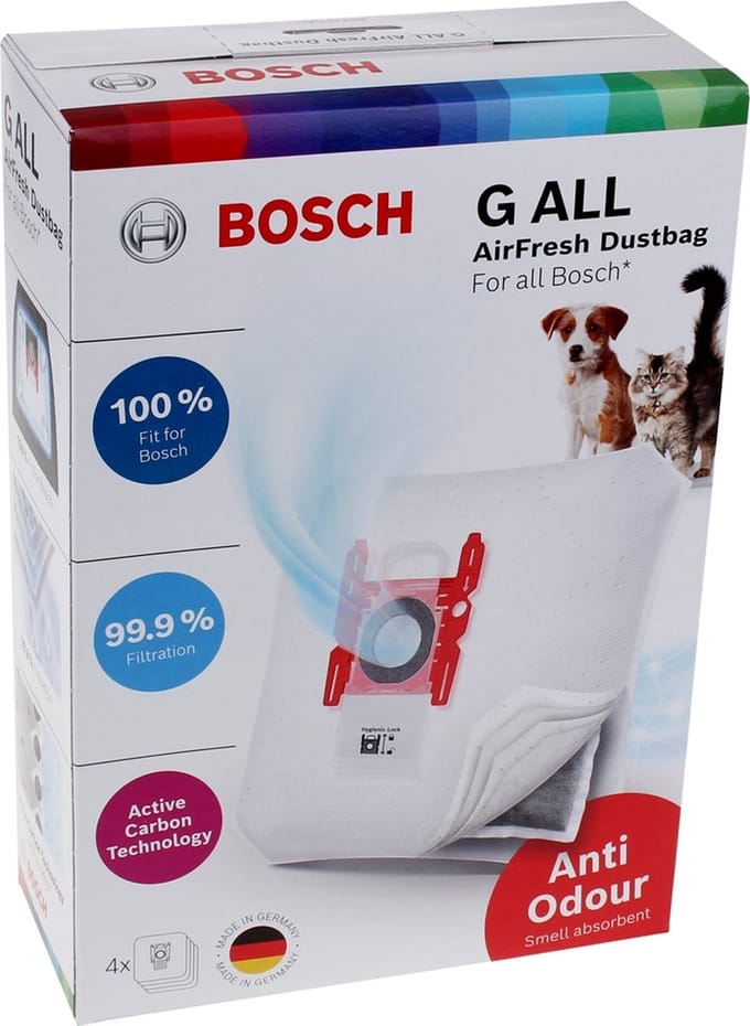 BOSCH - Sac pour aspirateur anti odeur 4pcs - 17002915