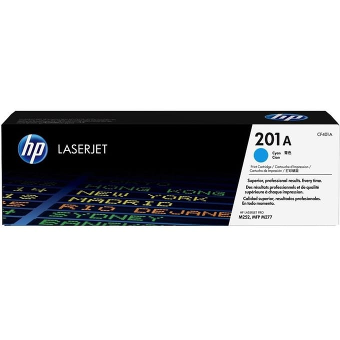 Tonercartridge hp cf401a 201a blauw