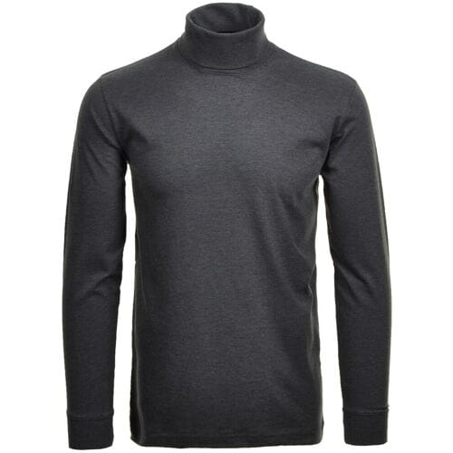 Ragman Long Sleeve Uni Col T-Shirt Single Jersey Antraciet / male