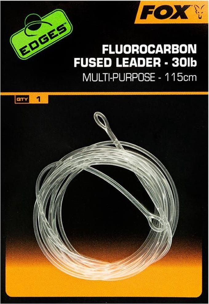 Fox Fluorocarbon Fused leader - 115cm - 30lb - Transparant