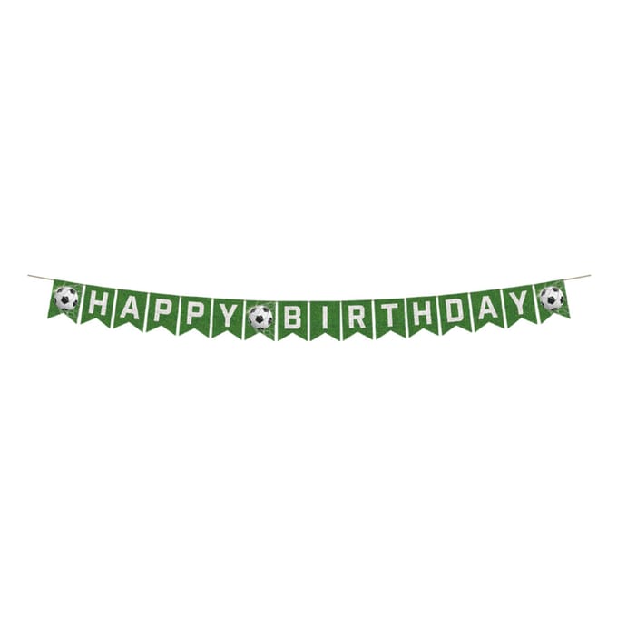 Globos Paper Bunting Happy Birthday Football - 6m