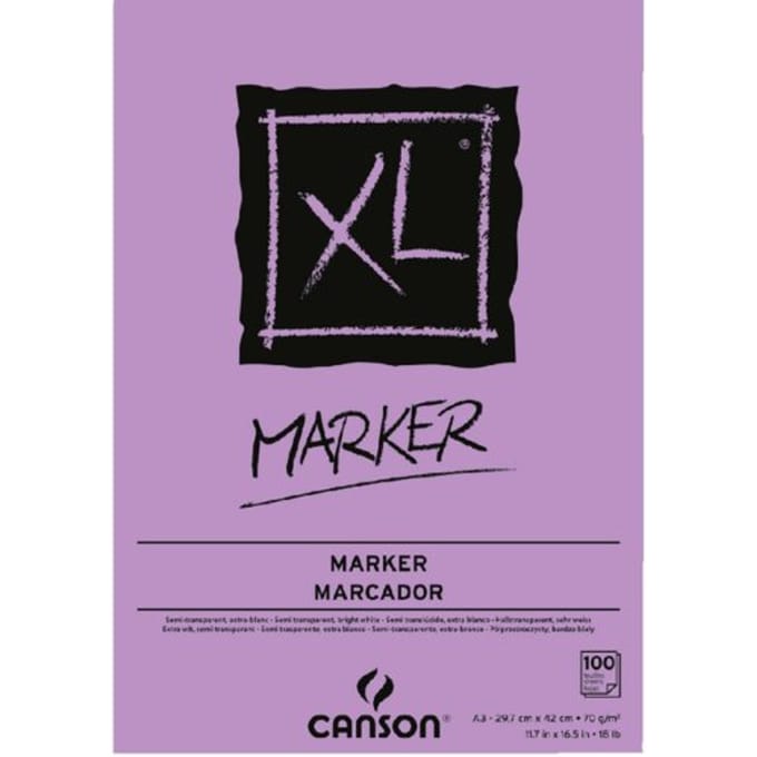 Markerpapier canson xl marker 100vel 70gr a3 extra Wit
