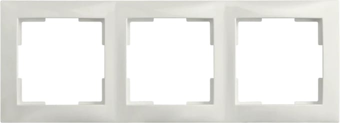 ION E1 afdekraam polar wit 3-voudig vertikaal en horizontaal