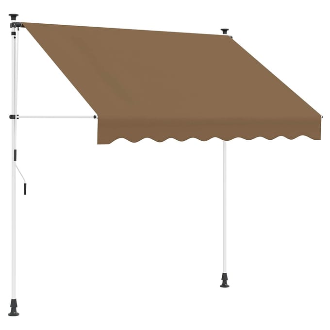 vidaXL - Handmatig - uitschuifbare - luifel - Beige - 100 - cm