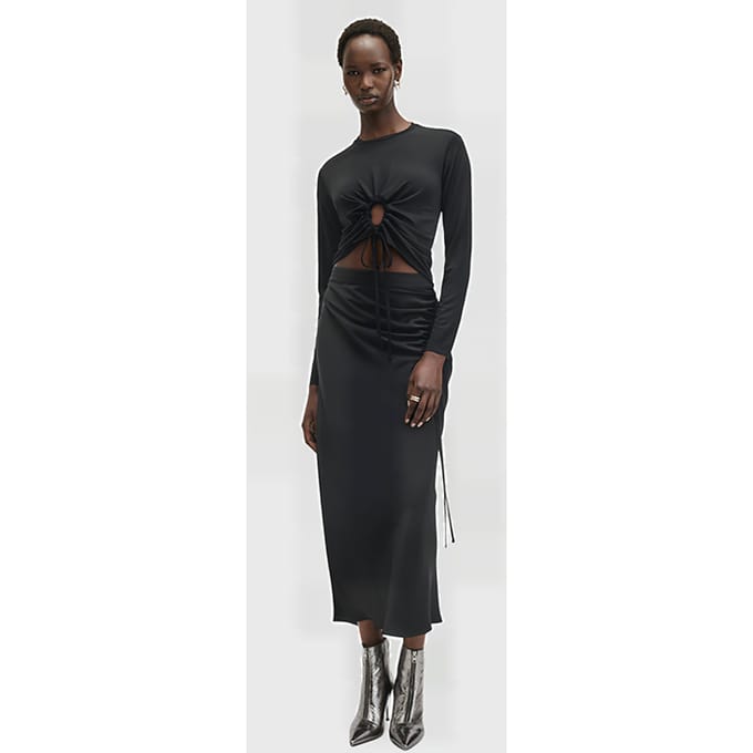 AllSaints Xylia Ls Top Black Taglia: 8 | Magliette intime Outlet | Donna | Nero