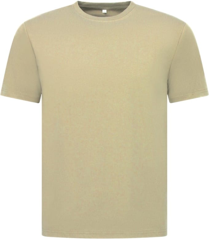 Oversized T shirt Heren - Effen T shirt Heren Blanco - MD6530 - Licht Bruin