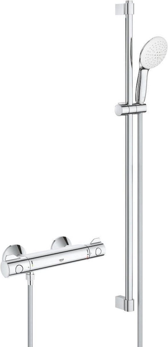 Grohe Grohtherm 800 Comfortset - 150mm - met koppelingen - 90cm - chroom