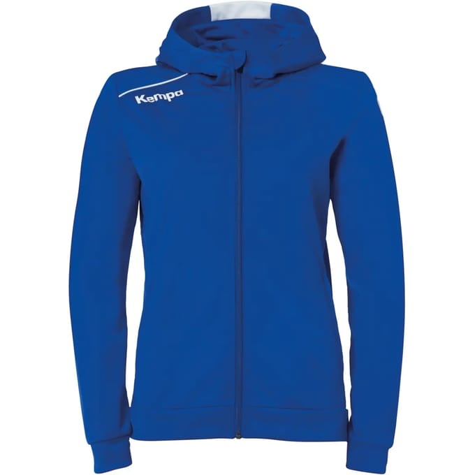 Kempa Player Hood Jacket Dames - sportvest - blauw/wit