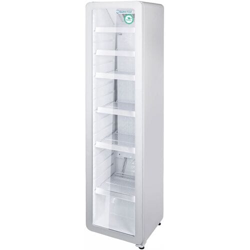 GASTRO-COOL Drankenkoelkast - 418mm - 220L - smal model - 1 glasdeur & LED-interieurverlichting - wit