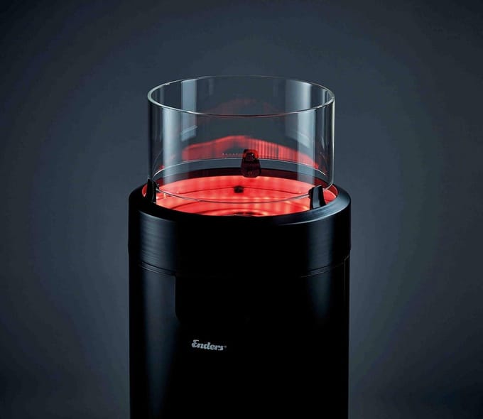 Vuurkorf LED verlichting vuurplaats grijs-zwart 88 cm