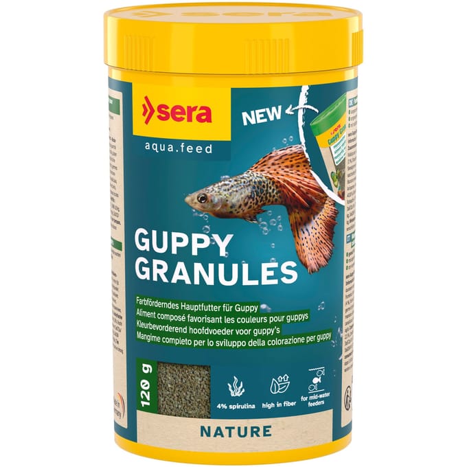 120 g sera Guppy Gran Nature Plantaardig  visvoer