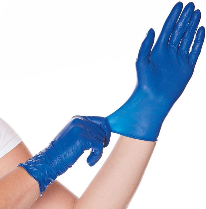 HYGOSTAR latex handschoenen Soft Blue, maat S, blauw, poedervrij